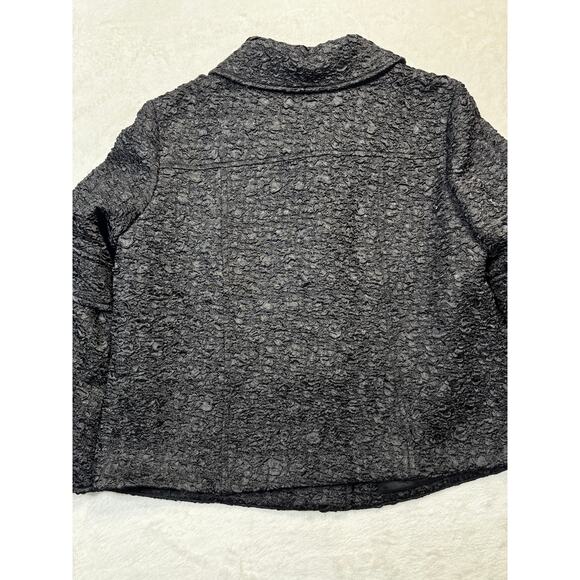 VTG Picadilly Lightweight Jacket Zip Up High Neck Sz Lg Black - Picture 4 of 12